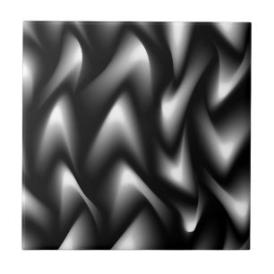 Carreau Zèbre funky abstrait noir et blanc