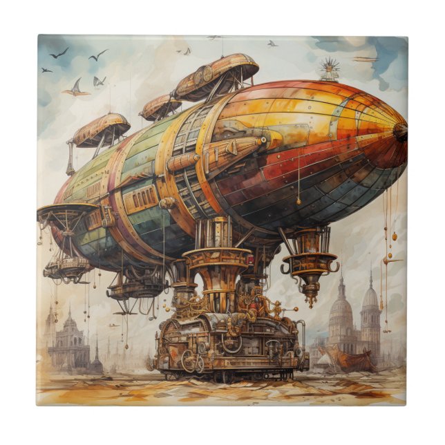 Carreau Zeppelin Steampunk Vintage (Devant)