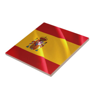 Carreau zES002 DRAPEAU ESPAGNOL Ondulant, Espagne,