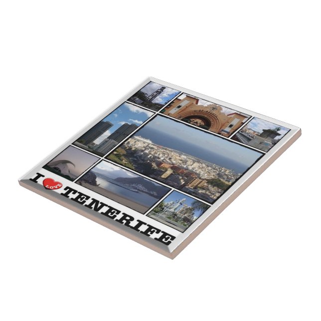 Carreau zES141 TENERIFE Père Noël Cruz "I Love", (Côté)