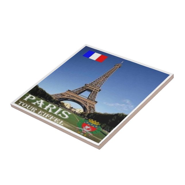 Carreau zFR067 EIFFEL TOWER Paris, France, (Côté)