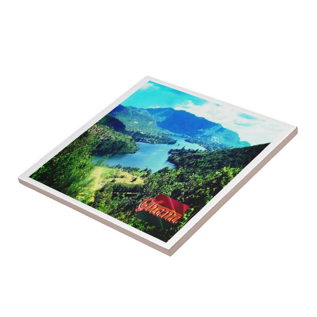 Carreau zGH006 GHANA, lac Volta, Afrique, (Côté)