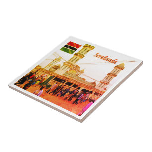 Carreau zGM007 SEREKUNDA, Gambie, Mosquée de Bundung,