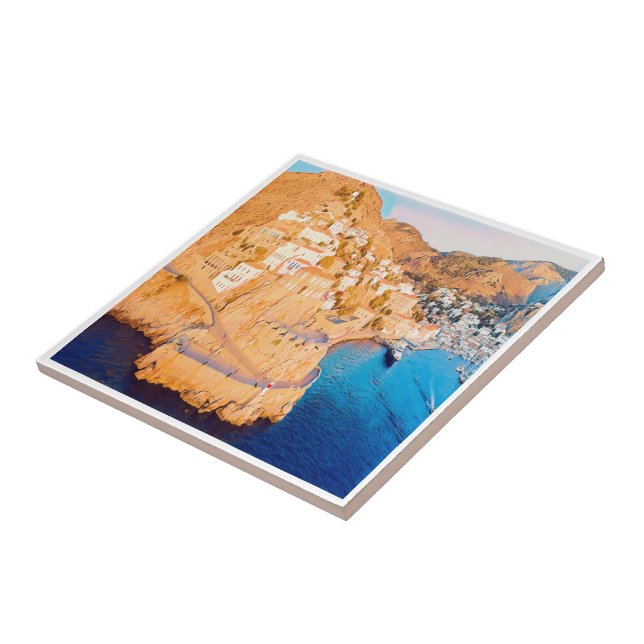 Carreau zGR003 HYDRA - Château de Kavos - Grèce - (Côté)