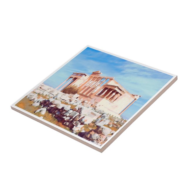 Carreau zGR008 ATHÈNES, Acropole, Grèce, (Côté)