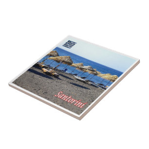 Carreau zGR082 SANTORINI Lava Beach, Grèce,