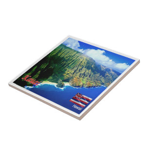 Carreau zHI006 KAUAI, HAWAII, Vue aérienne, Océanie,