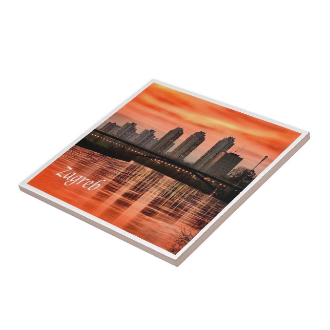 Carreau zHR004 ZAGREB, Croatie, Europe, (Côté)