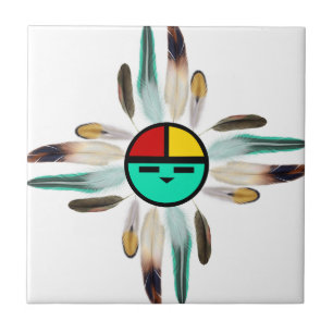 Carreau Zia Sun Dieu avec plumes