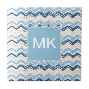 Carreau Zigzag de griffonnage de bord de la mer