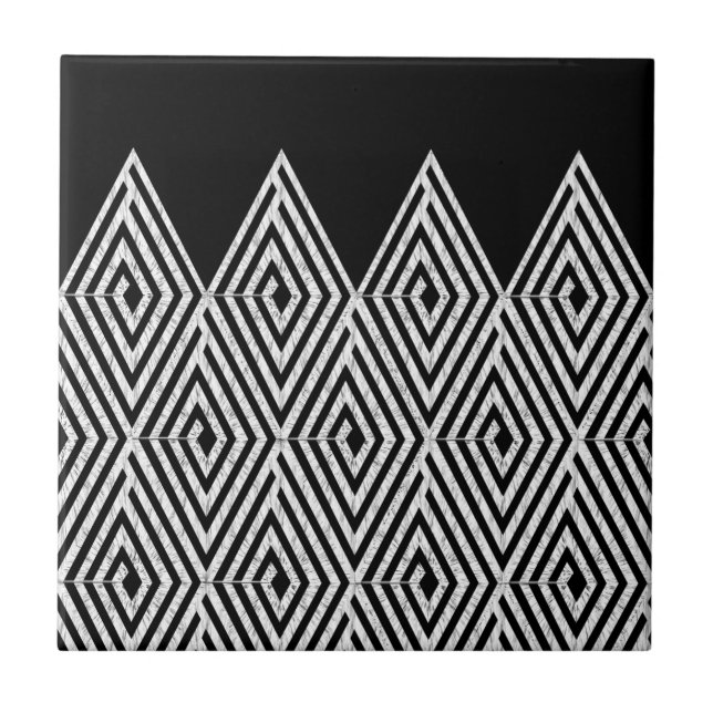 Carreau Zigzag Diamond Chevron motif tribal (Devant)