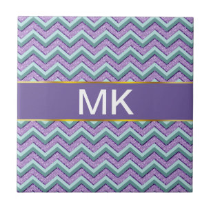 Carreau ZigZag turquoise et Améthyste