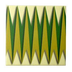 Carreau Zigzag vert et jaune