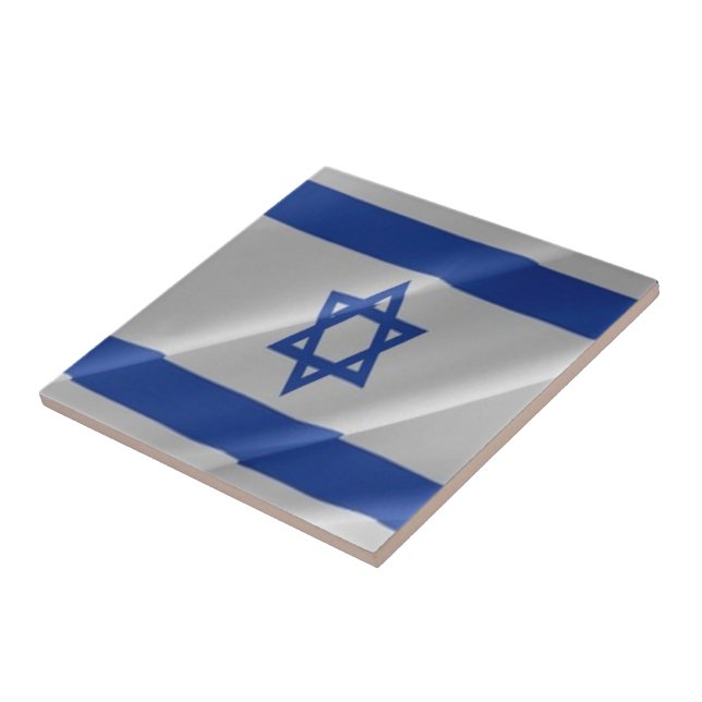 Carreau zIL002 Israël, agitant le DRAPEAU Israël, (Côté)