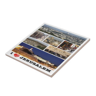 Carreau zIL003 j'aime JERUSALEM Israël Moyen-Orient,