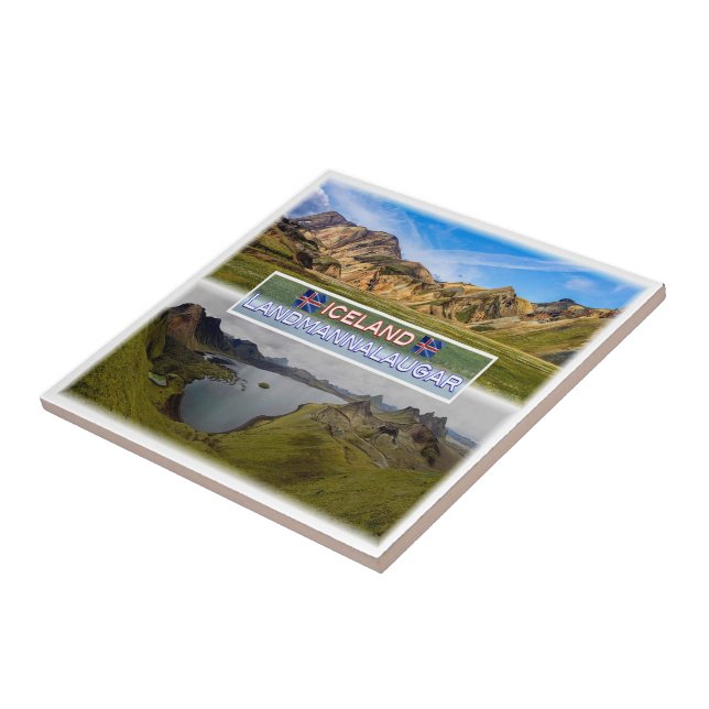 Carreau zIS003 LANDMANNALAUGAR, Islande, (Côté)