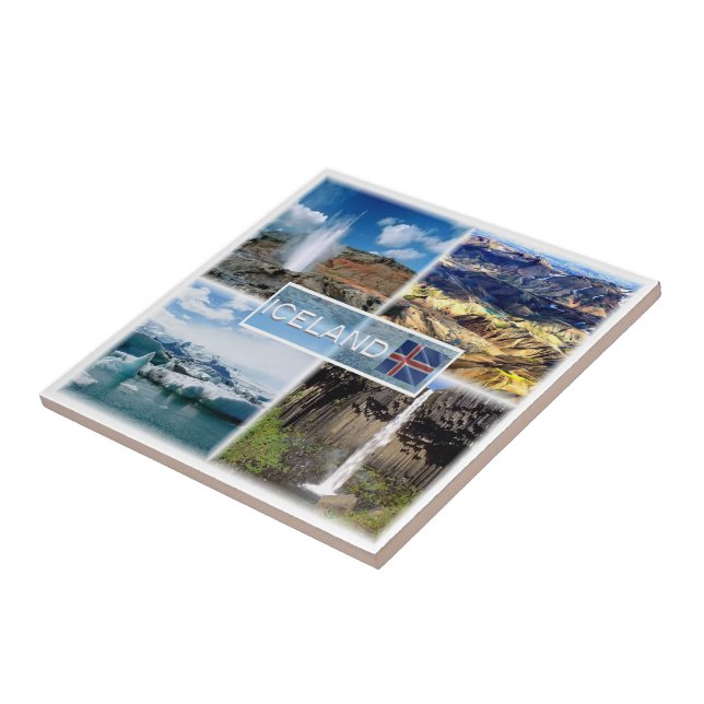 Carreau zIS004 LANDMANNALAUGAR, Islande, (Côté)