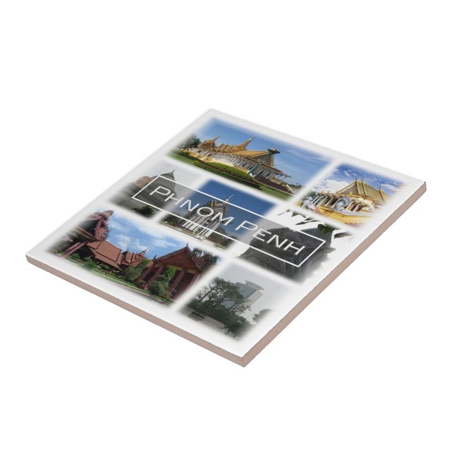 Carreau zKH004 PHNOM PENH, Cambodge, Asie, (Côté)