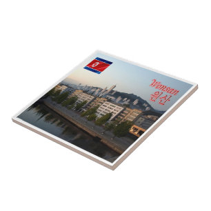 Carreau zKP004 WONSAN, Corée du Nord, Asie,