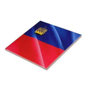 Carreau zLI002 LIECHTENSTEIN wafig DRAPEAU - Aimant frigo