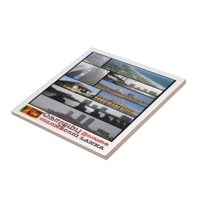 Carreau zLK012 Collage COLOMBO, Sri Lanka, Asie, (Côté)