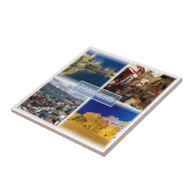 Carreau zMA012 TANGER, Mosaïque, Maroc, Afrique, (Côté)