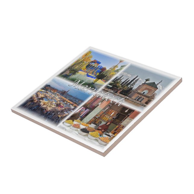 Carreau zMA017 Marrakech mosaïque, Maroc, Afrique, (Côté)