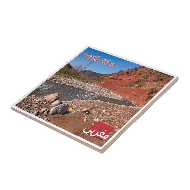 Carreau zMA022 MAROC, rivière Ourika, Afrique, (Côté)