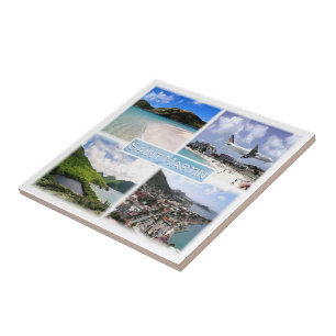 Carreau zMF003 SAINT MARTIN, Mosaïque, Amérique,