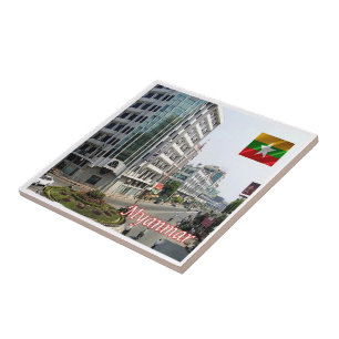 Carreau zMM007 MANDALAY, Myanmar Birmanie, Asie,