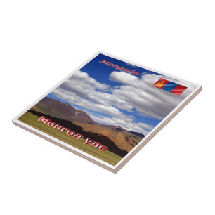 Carreau zMN006 MONGOLIA paysage, Asie,