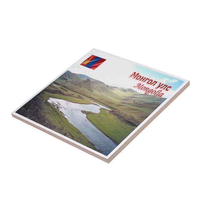 Carreau zMN007 STEPPES, Mongolie, Asie, (Côté)