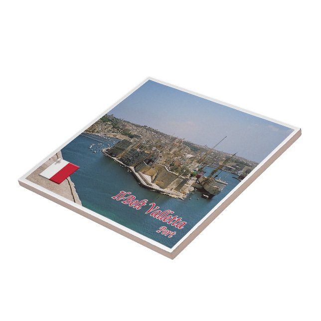 Carreau zMT013 IL BELT VALLETTA port, Malte, (Côté)