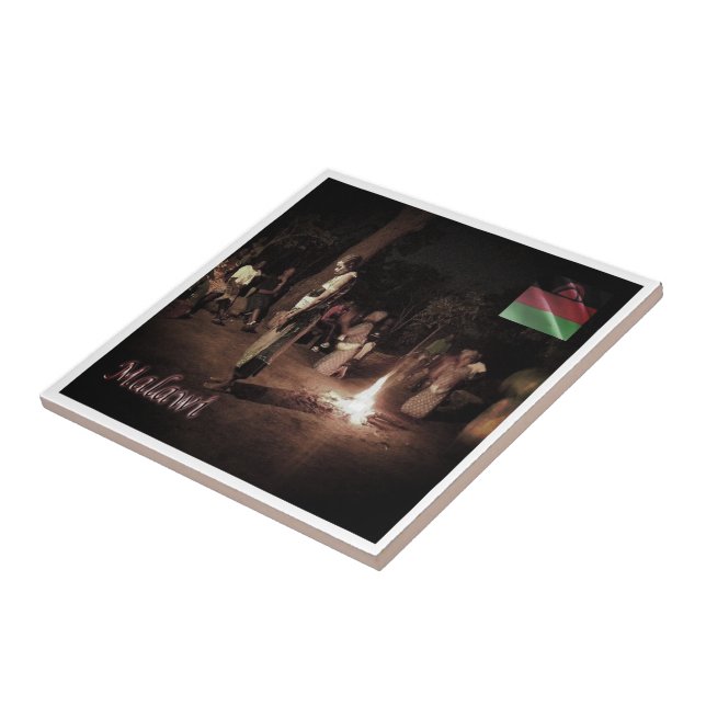 Carreau zMW003 MALAWI, Danse folklorique, Afrique, (Côté)