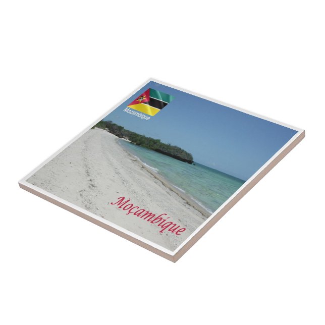 Carreau zMZ004 MOZAMBIQUE, Plage, Afrique, (Côté)
