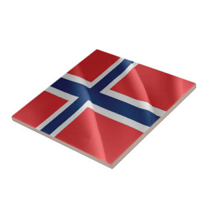 Carreau zNO002 DRAPEAU NORVÉGIEN, Norvège,