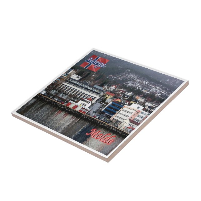 Carreau zNO172 MOLDE, Norvège, Europe, (Côté)