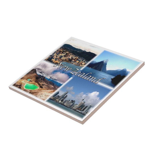 Carreau zNZ005 NOUVELLE-ZÉLANDE, Mosaïque, Océanie, (Côté)