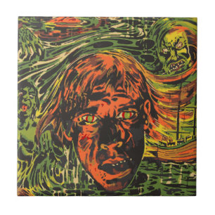 Carreau Zombies Halloween vintage, street art graffiti