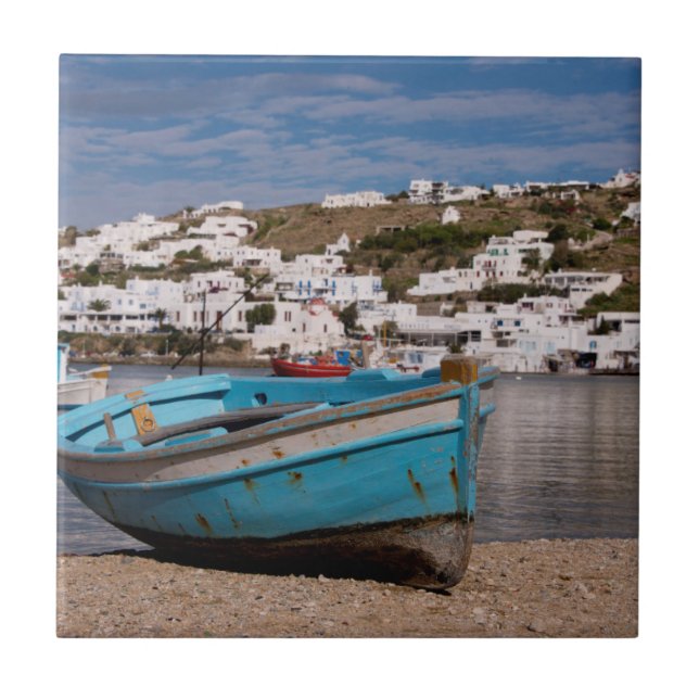 Carreau Zone portuaire avec des bateaux de pêche grecs (Devant)