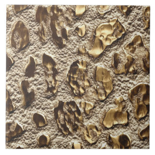 Carreau Zones d'animaux métalliques léopard d'or