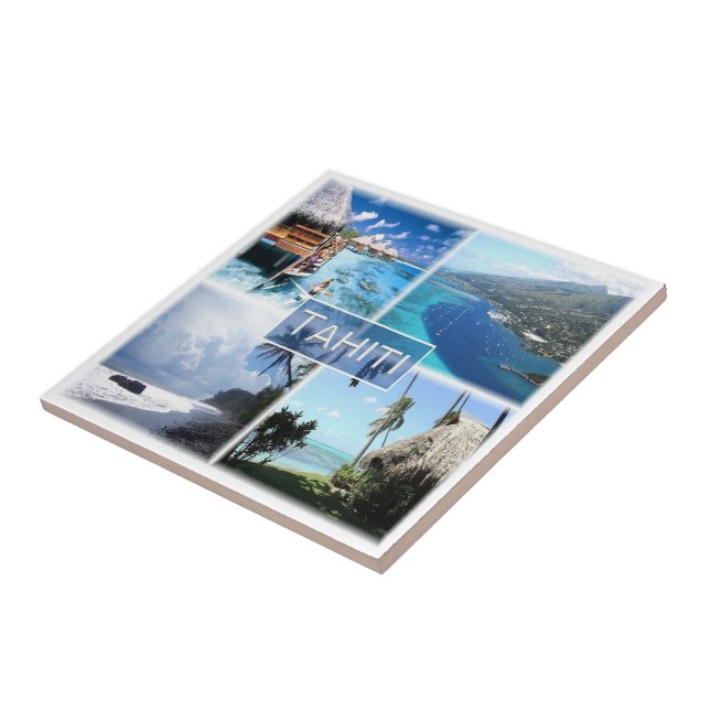 Carreau zPF003 TAHITI, Polynésie française, Océanie, (Côté)