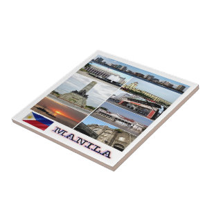 Carreau zPH004 mosaïque MANILA, Philippines, Asie,