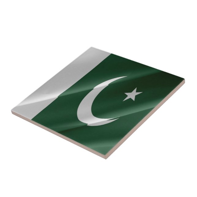 Carreau zPK002 brandissant le drapeau pakistanais FLAG Pak (Côté)