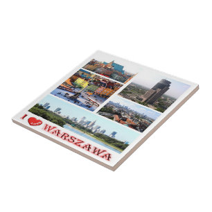 Carreau zPL010 VARSOVIE "I Love", Pologne, Europe,