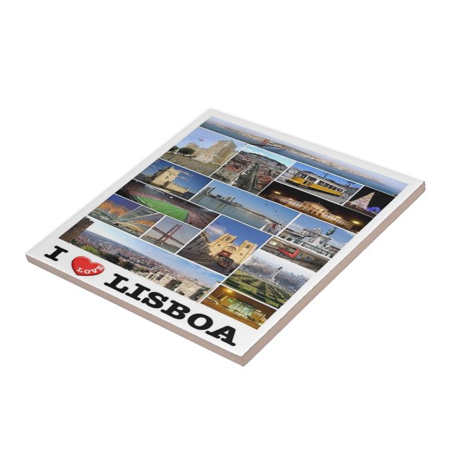 Carreau zPT018 LISBON "I Love", Portugal, Europe, (Côté)
