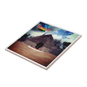 Carreau zRW008 RWANDA, Nyanza Mwami Palace, Afrique,