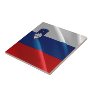 Carreau zSI002 SLOVÉNIEN agitant DRAPEAU SLOVÉNIE,