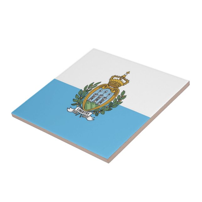 Carreau zSM001 SAN MARINO FLAG, Europe, (Côté)