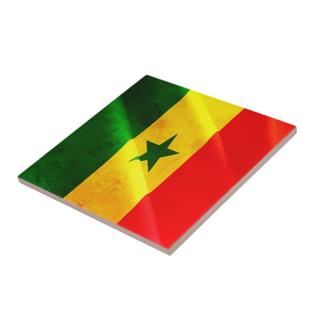 Carreau zSN002 SÉNÉGAL, Drapeau, Afrique, Réfrigérateur (Côté)
